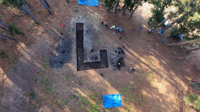 Imaxe tomada dende un dron do proceso de excavación desta campaña de 2025. Foto: Serafín G. Veiga Prieto Imaxe tomada dende un dron do proceso de excavación desta campaña de 2025. Foto: Serafín G. Veiga Prieto