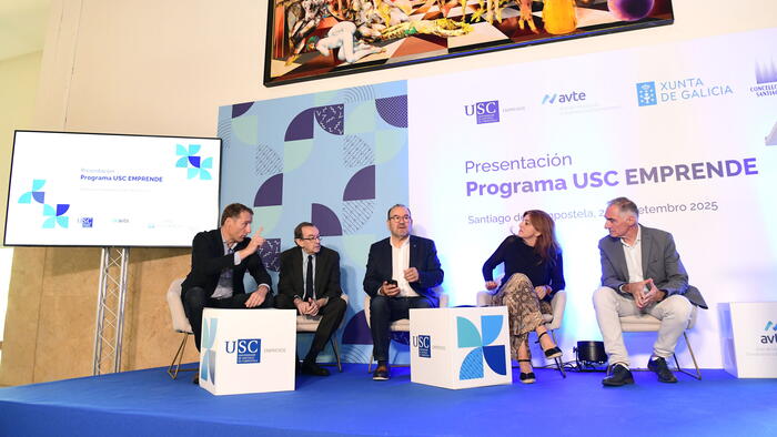 De esquerda a dereita, Luis Otero, José Alberto Díaz de Castro, Antonio López Díaz, Marta Mariño e José Luis Villaverde. FOTO: Santi Alvite De esquerda a dereita, Luis Otero, José Alberto Díaz de Castro, Antonio López Díaz, Marta Mariño e José Luis Villaverde. FOTO: Santi Alvite