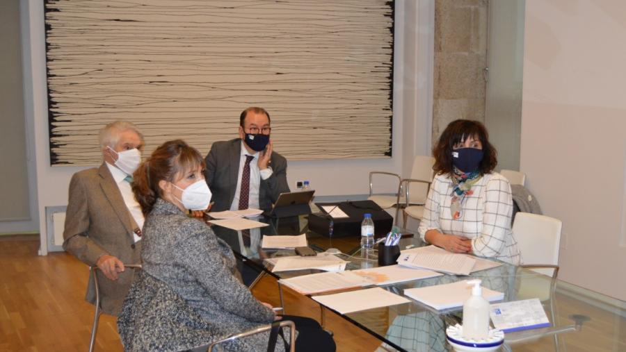 De esquerda a dereita, Álvaro Rodriguez, Carlota López, Antonio López e Montserrat Valcárcel, na Vicerreitoría de Coordinación de Lugo De esquerda a dereita, Álvaro Rodriguez, Carlota López, Antonio López e Montserrat Valcárcel, na Vicerreitoría de Coordinación de Lugo