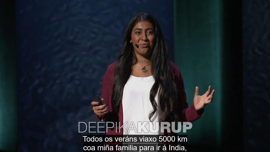 Na modalidade A, dirixida a alumnado, PDI ou PAS da USC, proclamouse vencedora Pilar Brocos Fernández, polos subtítulos ‘Unha moza científica na busca de auga potable’, elaborados para o vídeo ‘A young scientist's quest for clean water’, de Deepika Kurup Na modalidade A, dirixida a alumnado, PDI ou PAS da USC, proclamouse vencedora Pilar Brocos Fernández, polos subtítulos ‘Unha moza científica na busca de auga potable’, elaborados para o vídeo ‘A young scientist's quest for clean water’, de Deepika Kurup