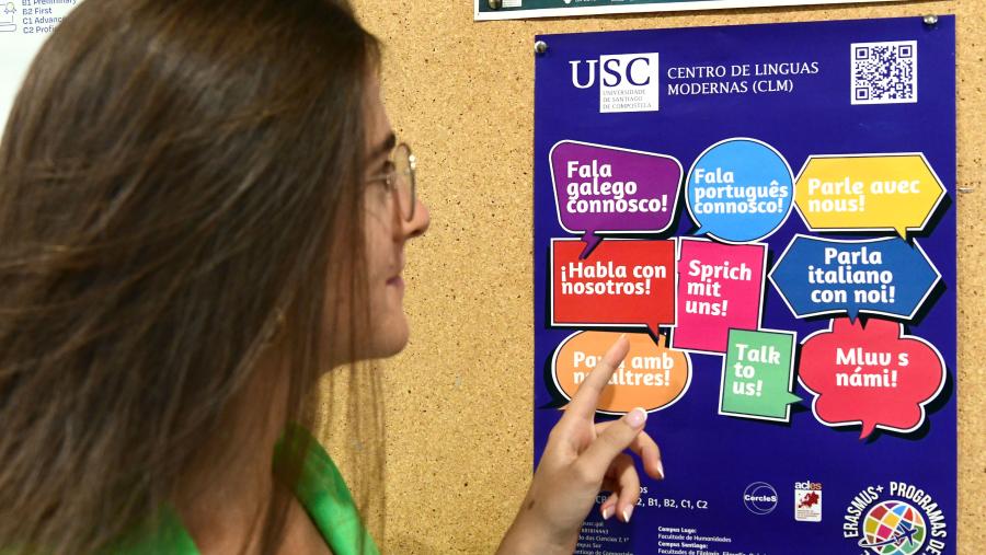 O CLM oferta cursos de alemán, francés, inglés, italiano, ou portugués, entre outros, en niveis adaptados ao Marco Común Europeo de Referencia e con prezos reducidos para o estudantado da USC. FOTO: Santi Alvite O CLM oferta cursos de alemán, francés, inglés, italiano, ou portugués, entre outros, en niveis adaptados ao Marco Común Europeo de Referencia e con prezos reducidos para o estudantado da USC. FOTO: Santi Alvite