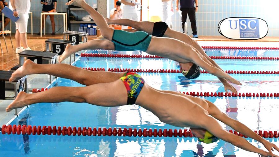 Imaxe do Campionato Galego Universitario de Natación celebrado na USC en 2024. Foto: Santi Alvite Imaxe do Campionato Galego Universitario de Natación celebrado na USC en 2024. Foto: Santi Alvite