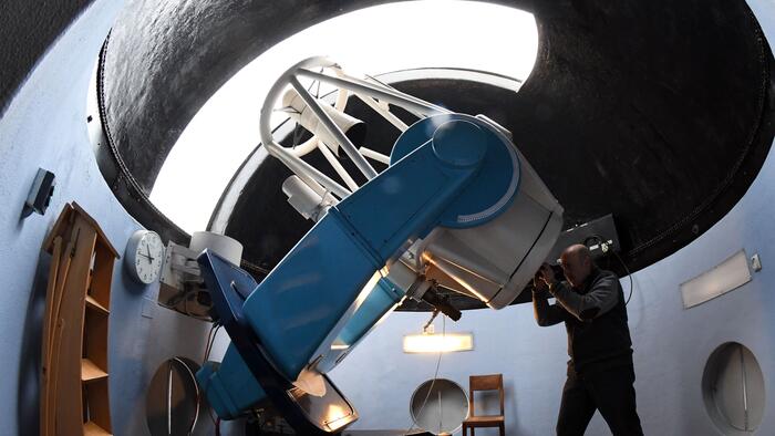 O profesor José Ángel Docobo, director do PECAS, no Observatorio Astronómico da USC. Foto: Santi Alvite O profesor José Ángel Docobo, director do PECAS, no Observatorio Astronómico da USC. Foto: Santi Alvite