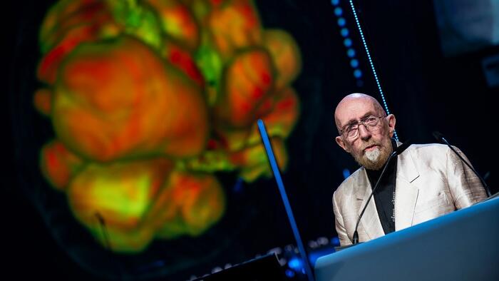 Thorne durante a súa participación no festival Starmus. FOTO: Max Alexander/Starmus