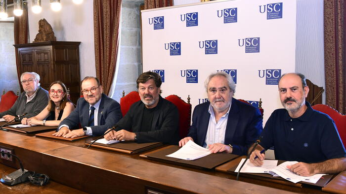 De esquerda a dereita, José Ramón Bahamonde Hernando, Pilar Expósito Díaz, Antonio López Díaz, Javier Ferreira, Ernesto González Seoane e Miguel Hermida Prieto. FOTO: Santi Alvite De esquerda a dereita, José Ramón Bahamonde Hernando, Pilar Expósito Díaz, Antonio López Díaz, Javier Ferreira, Ernesto González Seoane e Miguel Hermida Prieto. FOTO: Santi Alvite