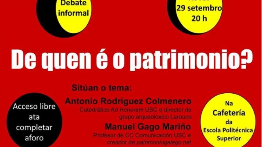 Los "Encontros de Xoves de Lúa Chea" tratan este jueves en el Campus Terra de la USC la propiedad del patrimonio Los "Encontros de Xoves de Lúa Chea" tratan este jueves en el Campus Terra de la USC la propiedad del patrimonio