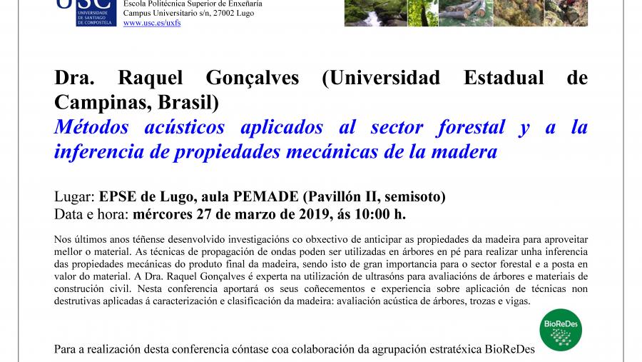 Métodos acústicos aplicados ao sector forestal, a debate na EPS de Enxeñaría Métodos acústicos aplicados ao sector forestal, a debate na EPS de Enxeñaría