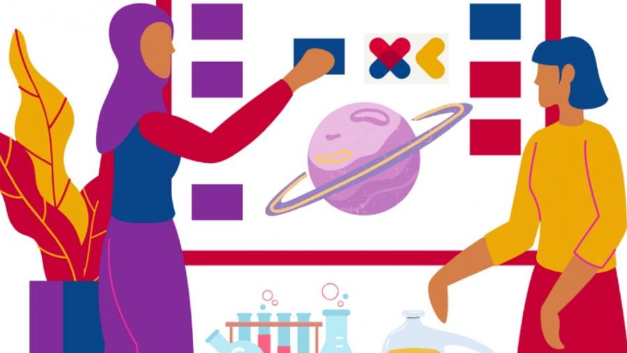 Imaxe do proxecto 'Homes, mulleres e STEM', desenvolvido por XuvenCiencia Imaxe do proxecto 'Homes, mulleres e STEM', desenvolvido por XuvenCiencia