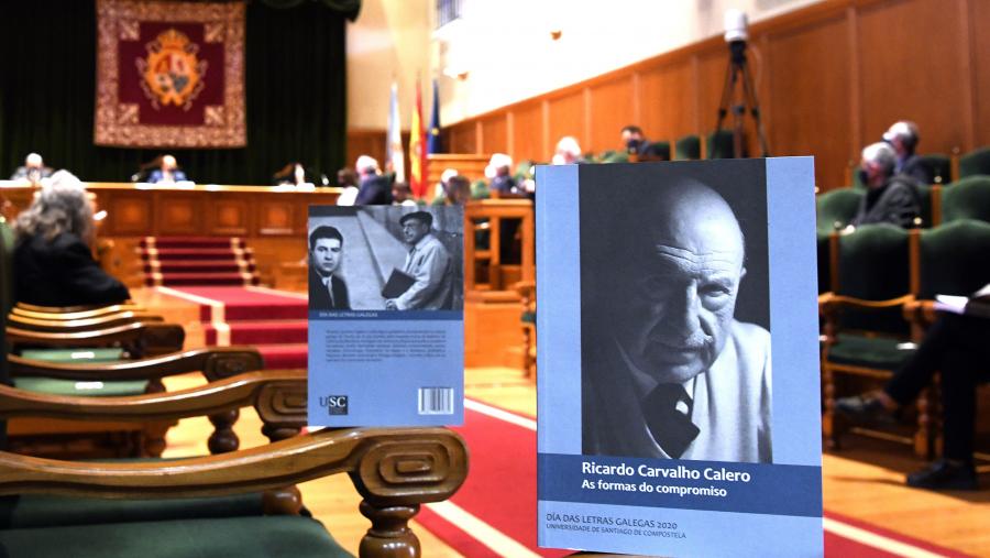O reitor Antonio López salientou o “compromiso co país, coa cultura e coa súa lingua” de Carvalho Calero. FOTO: Santi Alvite O reitor Antonio López salientou o “compromiso co país, coa cultura e coa súa lingua” de Carvalho Calero. FOTO: Santi Alvite