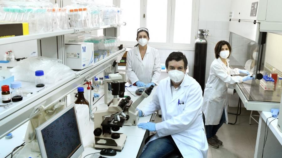 Manuel Freire-Garabal, con investigadoras do do grupo SNL-Lennart Levi da Facultade de Medicina e Odontoloxía da USC. Foto: Santi Alvite Manuel Freire-Garabal, con investigadoras do do grupo SNL-Lennart Levi da Facultade de Medicina e Odontoloxía da USC