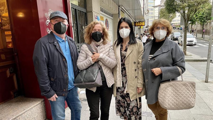 De esquerda a dereita, Agustín Pena, Celia Yebra, Tania Fernández e Carmen Buitrón Xurado Alumni