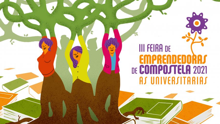 Cartel da feira III edición da Feira de Emprendedoras de Compostela