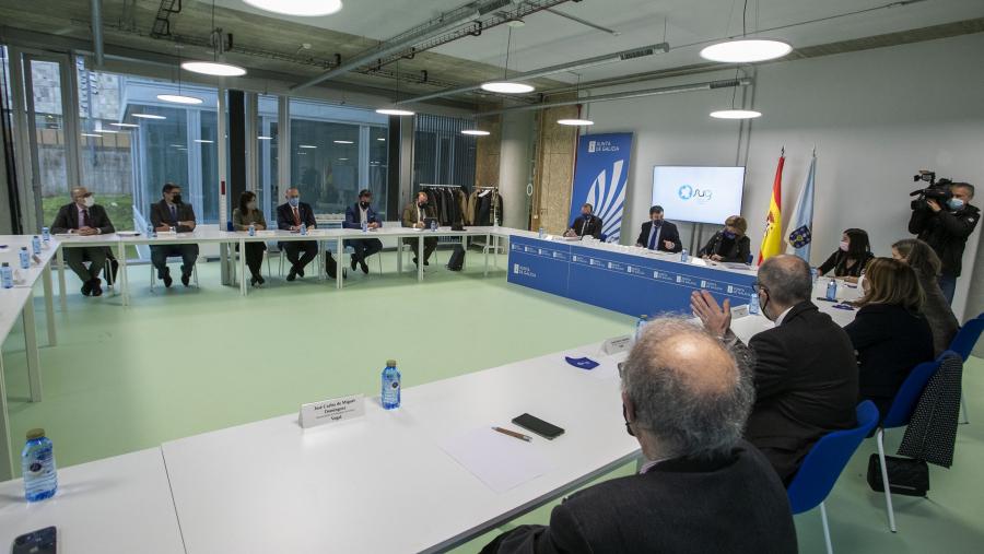 O novo plan de financiamento centra as actuacións en seis eixos considerados fundamentais para a mellora dos resultados do Sistema Universitario de Galicia. FOTO: Xunta Reunión do Consello Galego de Universidades