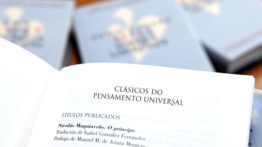 A edición dixital en acceso aberto da colección vai supoñer a dispoñibilidade gratuíta en liña de preto de trinta volumes. FOTO: Santi Alvite Clásicos do Pensamento Universal