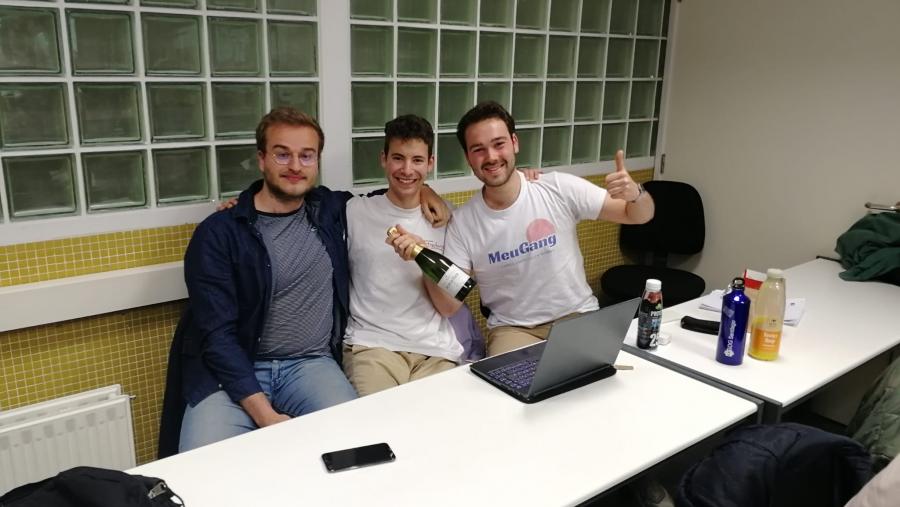 Uxío, Pablo e Juan Pablo, compoñentes do Equipo MeuGang Equipo MeuGang