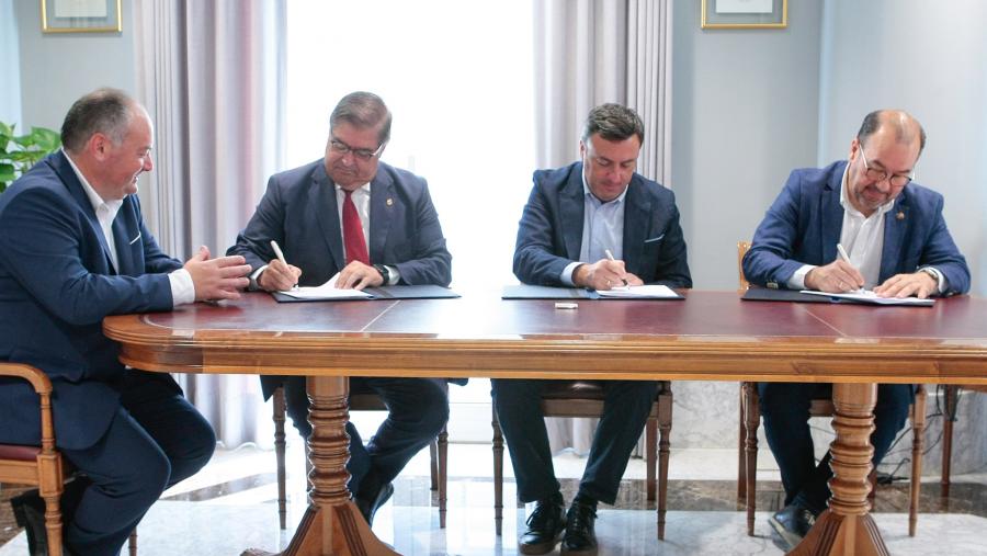 De esquerda a dereita, José Ramón Rioboo, Julio Abalde, Valentín González e Antonio López De esquerda a dereita, José Ramón Rioboo, Julio Abalde, Valentín González e Antonio López