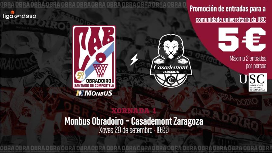 Promoción especial do Monbus Obradoiro para a comunidade da USC. Promoción especial do Monbus Obradoiro para a comunidade da USC.