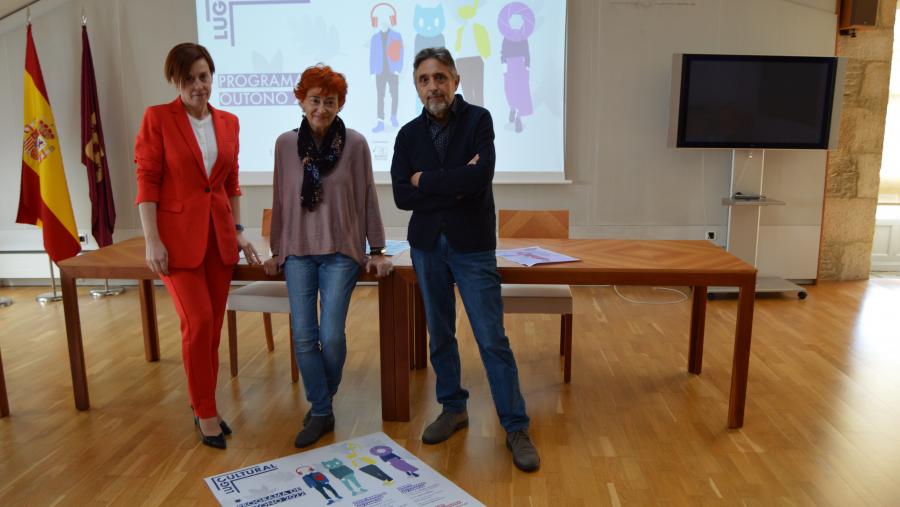 Pilar Murias, Tareixa Ferreiro e Eduardo Ochoa, na presentación do programa de outono de Lugo Cultural Pilar Murias, Tareixa Ferreiro e Eduardo Ochoa, na presentación do programa de outono de Lugo Cultural
