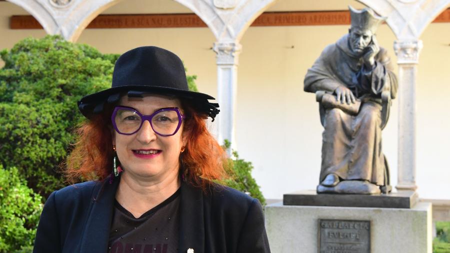Elena Vázquez Cendón no Colexio de Fonseca. FOTO: Santi Alvite Elena Vázquez Cendón no Colexio de Fonseca. FOTO: Santi Alvite