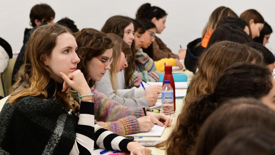 Imaxe de arquivo dunha clase na USC. FOTO: Santi Alvite Imaxe de arquivo dunha clase na USC. FOTO: Santi Alvite