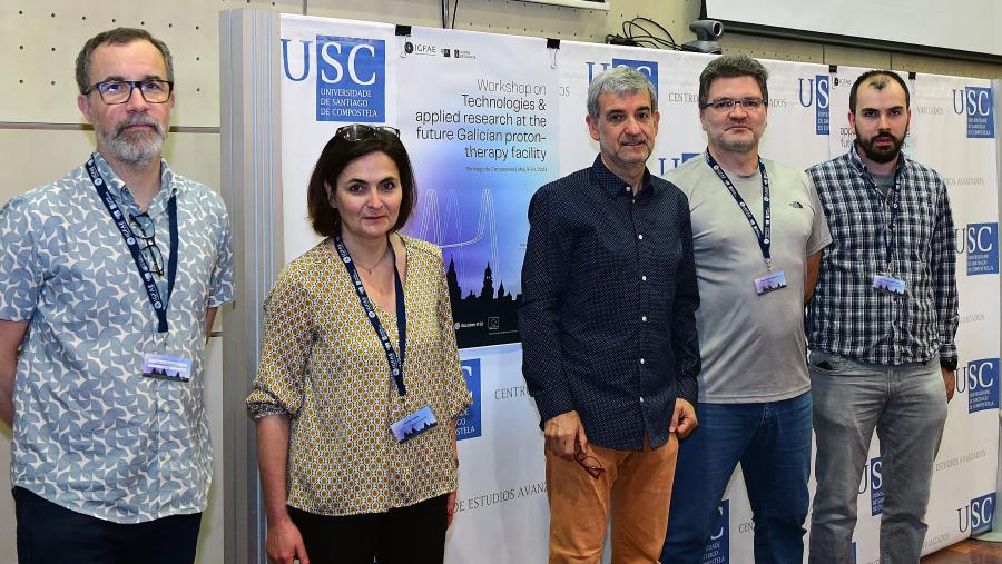 De esquerda a dereita, Carlos Salgado, Dolores Cortina, José Benlliure, Pablo Vázquez e Antonio Fernández Prieto. FOTO: Santi Alvite