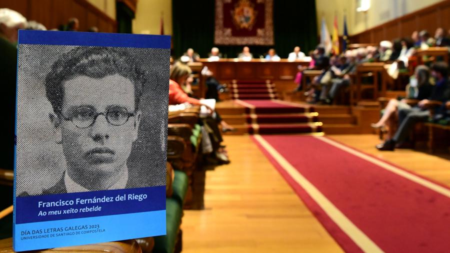 Membro da nova xeración de intelectuais que lle deron continuidade ao ideario do Grupo Nós, Francisco Fernández del Riego foi un loitador cultural incansable e unha das figuras centrais do galeguismo. FOTO: Santi Alvite Membro da nova xeración de intelectuais que lle deron continuidade ao ideario do Grupo Nós, Francisco Fernández del Riego foi un loitador cultural incansable e unha das figuras centrais do galeguismo. FOTO: Santi Alvite
