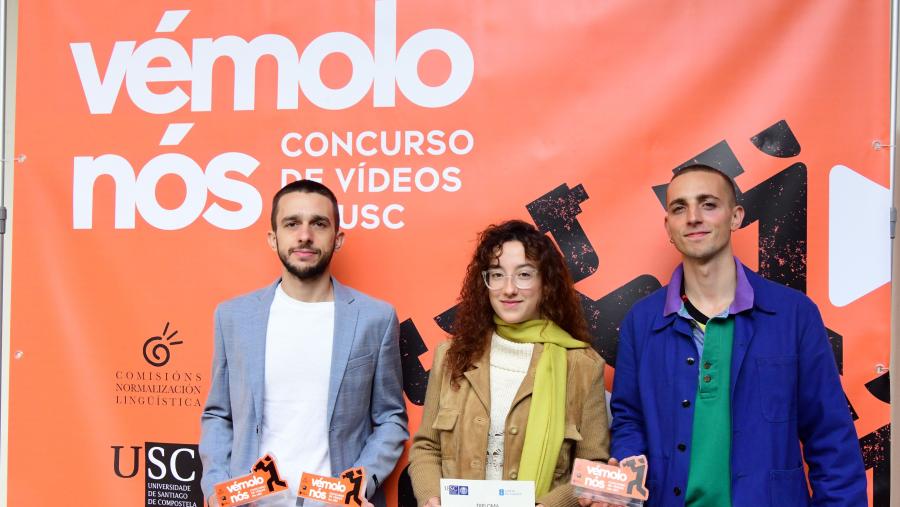 De esquerda a dereita, Alejandro Gómez Pazo, Estrela Ocaña Abadín e Paulo Miguel Mouriño Pereiro. FOTO: Santi Alvite De esquerda a dereita, Alejandro Gómez Pazo, Estrela Ocaña Abadín, Paulo Miguel Mouriño Pereiro. FOTO: Santi Alvite