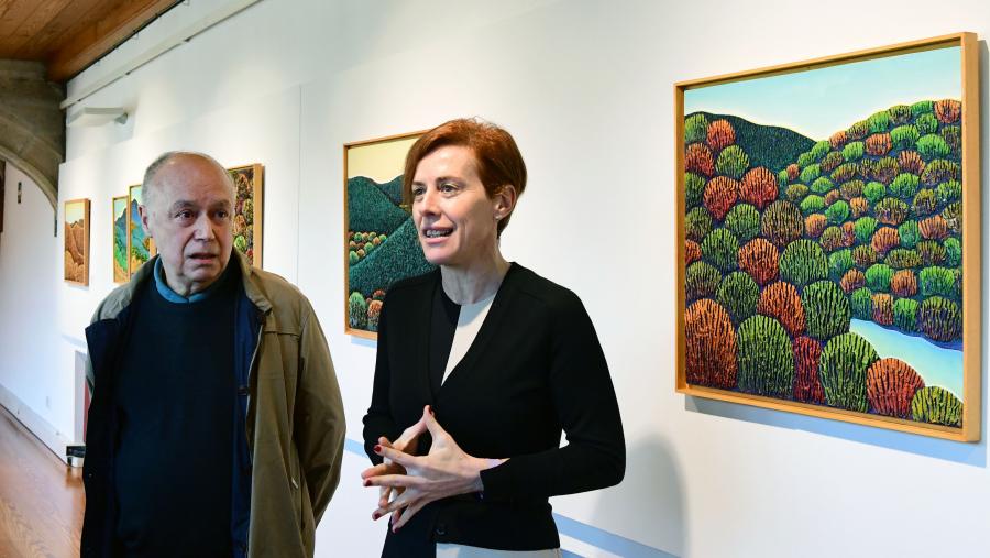 Luis Rodríguez Camarero e Pilar Murias na inauguración da mostra. FOTO: Santi Alvite Luis Rodríguez Camarero e Pilar Murias na inauguración da mostra. FOTO: Santi Alvite