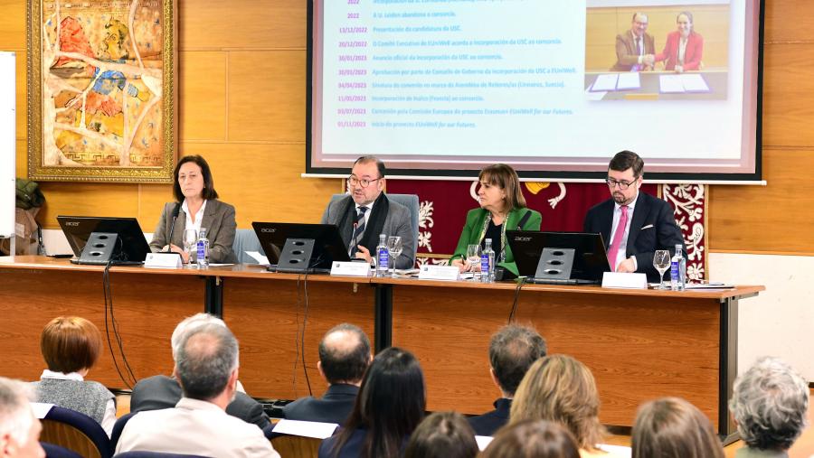 De esquerda a dereita, Pilar Bermejo, Antonio López, María José López Couso e José María Miranda Boto. FOTO: Santi Alvite De esquerda a dereita, Pilar Bermejo, Antonio López, María José López Couso e José María Miranda Boto. FOTO: Santi Alvite