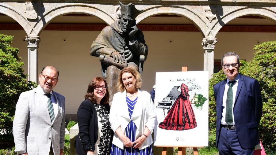 O reitor Antonio López, esquerda, María do Cebreiro Rábade Villar, Catherine Davies e Fernando Cabo. FOTO: Santi Alvite O reitor Antonio López, esquerda, María do Cebreiro Rábade Villar, Catherine Davies e Fernando Cabo. FOTO: Santi Alvite