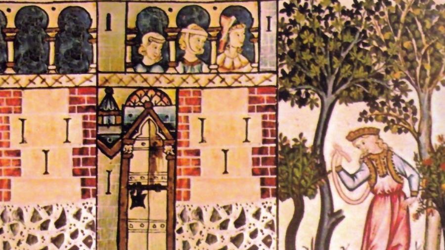 Mulleres nunha ilustración das 'Cantigas de Santa María' de Afonso X O Sabio Mulleres nunha ilustración das 'Cantigas de Santa María' de Afonso X O Sabio