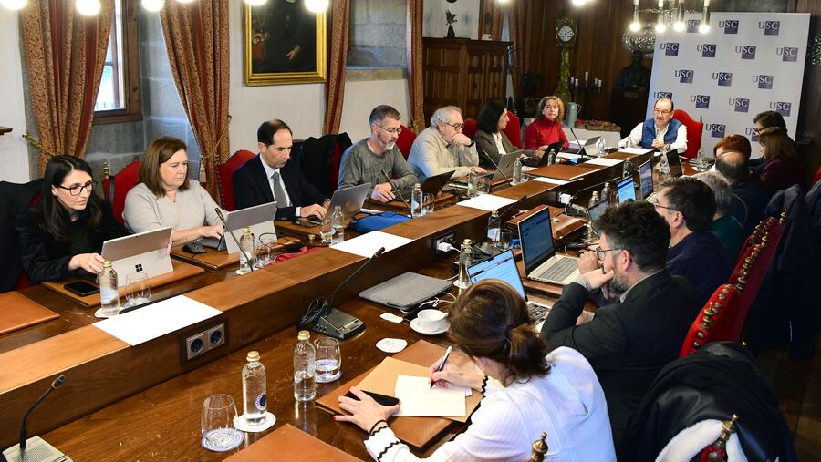 O Consello de Goberno desenvolveuse no salón reitoral. FOTO: Santi Alvite O Consello de Goberno desenvolveuse no salón reitoral. FOTO: Santi Alvite