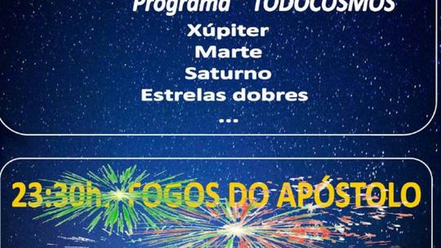 O domingo 24, ademais de astronomía, haberá tempo para os fogos do Apóstolo O domingo 24, ademais de astronomía, haberá tempo para os fogos do Apóstolo